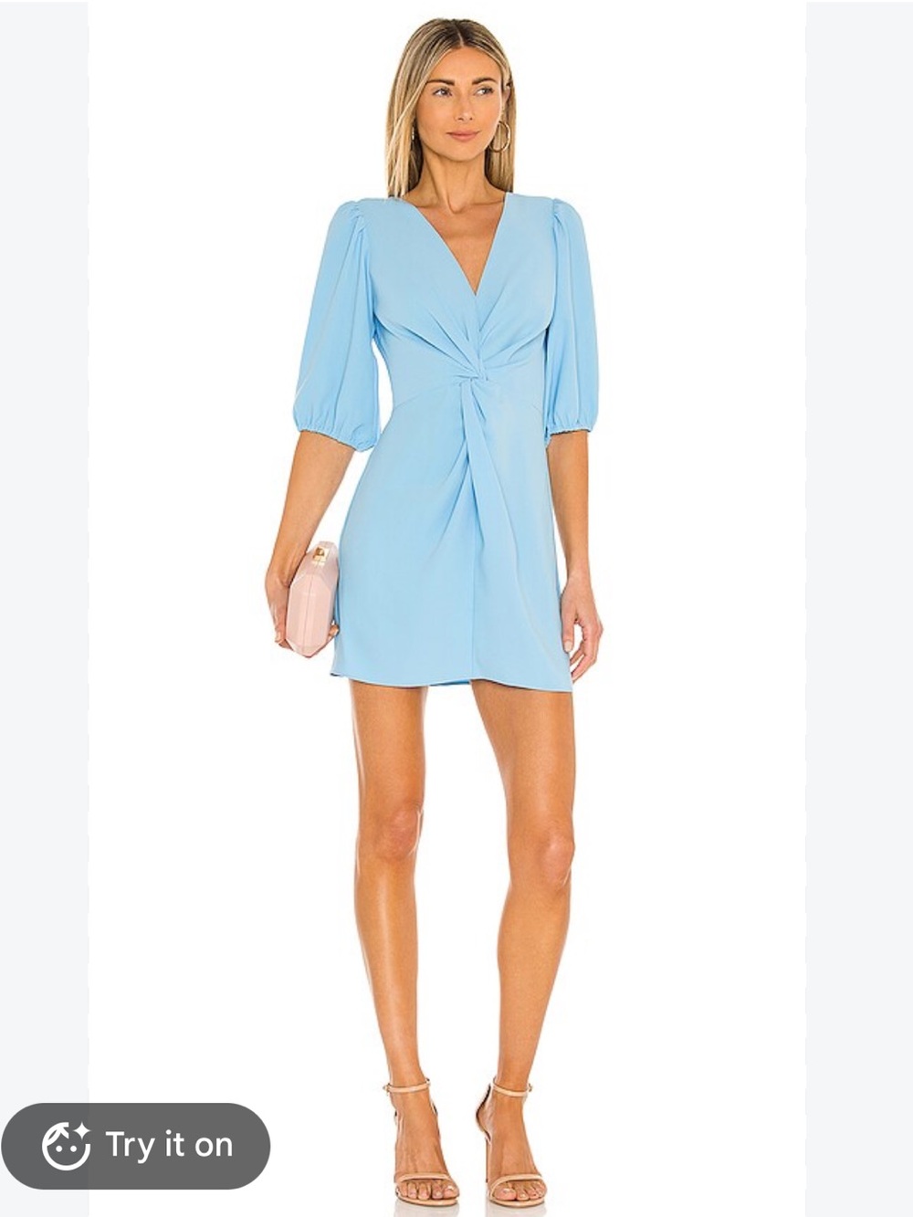 Amanda Uprichard Susannah Mini Dress in Pacific Blue Revolve